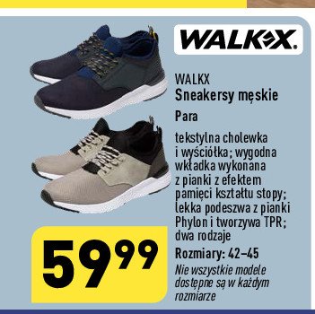 Sneakersy męskie 42-45 Walkx promocja