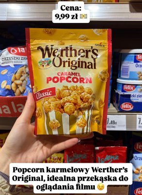 Popcorn karmelowy  promocja w Intermarche