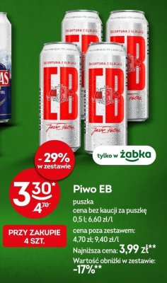 Piwo EB puszka 0,5l promocja w Żabka