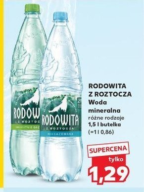 Woda niegazowana Rodowita z roztocza promocja w Kaufland