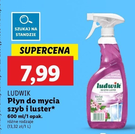 Płyn do szyb i luster kwiat wiśni i lotosu Ludwik promocja