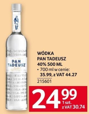 W贸dka PAN TADEUSZ promocja w Selgros