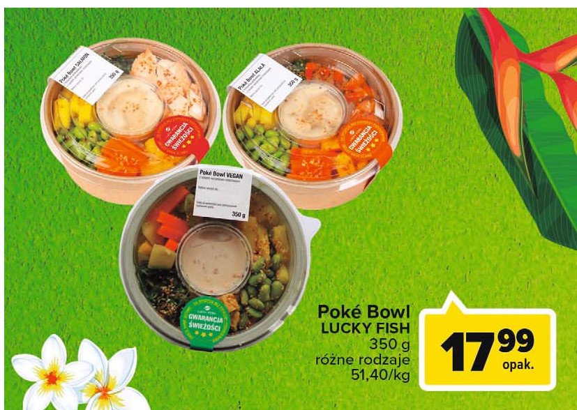 Sałatka poke bowl vegan Lucky fish promocje