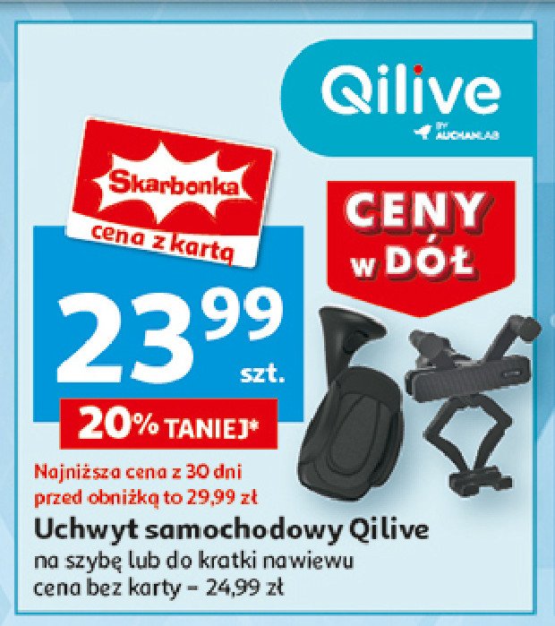 Uchwyt samochodowy do smarfona Qilive promocja