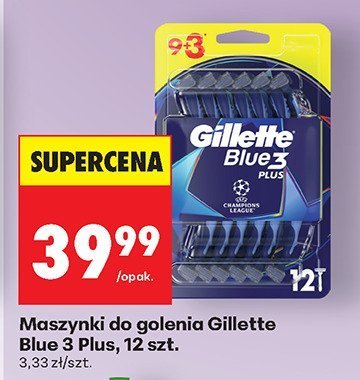 Maszynki do golenia Blue 3 Plus, 12 szt. promocja w Biedronka