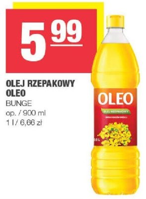 Olej rzepakowy oleo BUNGE promocja w SPAR