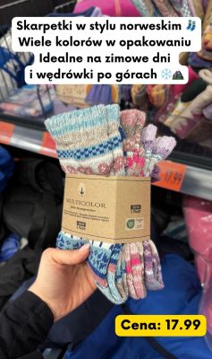 Skarpetki w stylu norweskim promocja w Kaufland