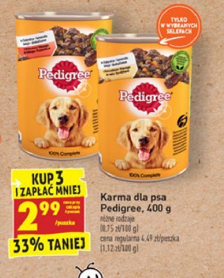 Karma dla psa z kurczakiem Pedigree promocja