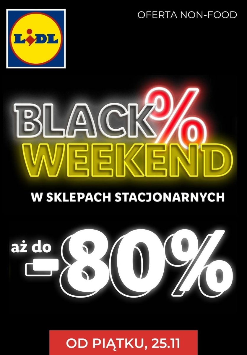 Gazetka Lidl - BLACK WEEKEND aż do -80%