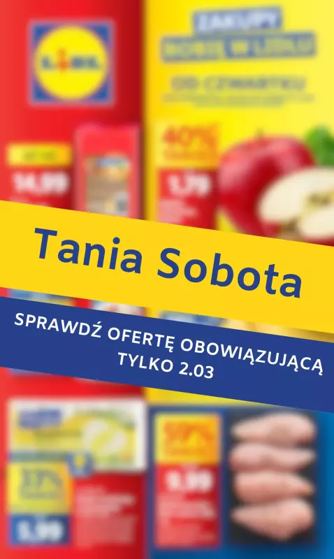 Lidl - gazetka promocyjna Tania sobota w Lidlu! od soboty 02.03 do soboty 02.03
