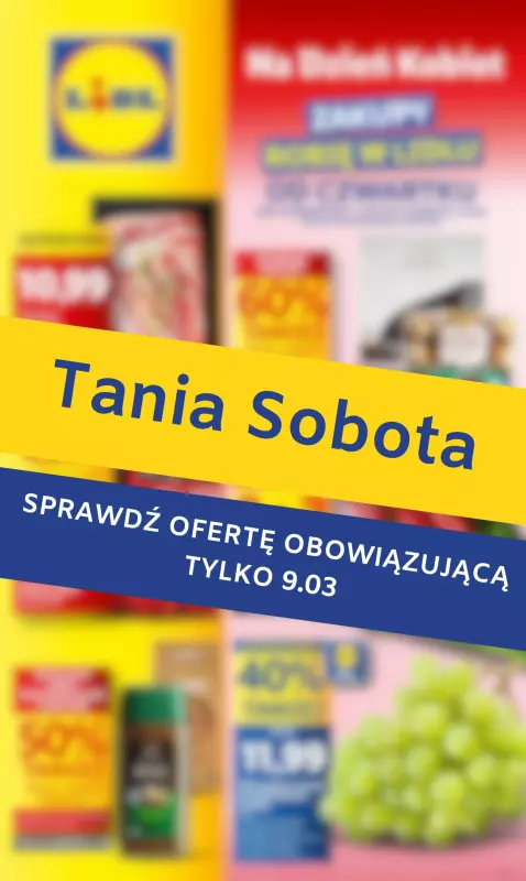 Lidl - gazetka promocyjna Tania sobota w Lidlu! od soboty 09.03 do soboty 09.03