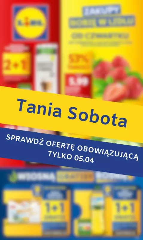 Lidl - gazetka promocyjna Tania sobota w Lidlu! od soboty 06.04 do soboty 06.04