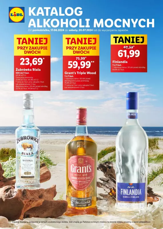 Lidl - gazetka promocyjna Katalog alkoholi mocnych  do soboty 20.07