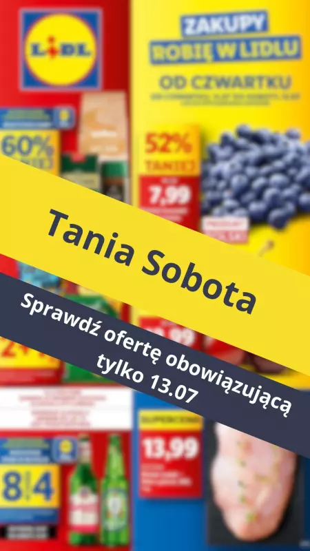 Lidl - gazetka promocyjna Tania sobota w Lidlu! od soboty 13.07 do soboty 13.07