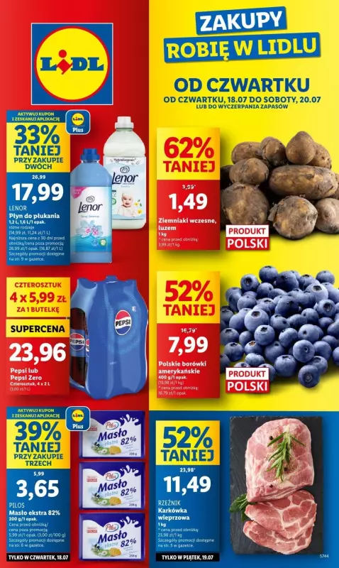 Lidl - gazetka promocyjna Oferta od czwartku od czwartku 18.07 do soboty 20.07