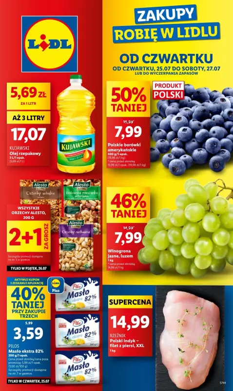 Lidl - gazetka promocyjna Oferta od czwartku od czwartku 25.07 do soboty 27.07