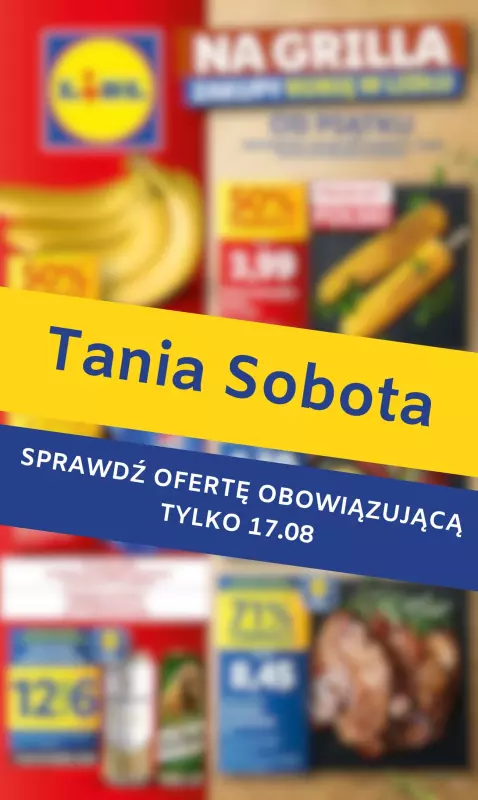 Lidl - gazetka promocyjna Tania sobota w Lidlu! od piątku 16.08 do soboty 17.08