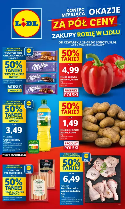 Lidl - gazetka promocyjna Oferta od czwartku od czwartku 29.08 do soboty 31.08