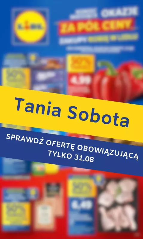 Lidl - gazetka promocyjna Tania sobota w Lidlu! od soboty 31.08 do soboty 31.08