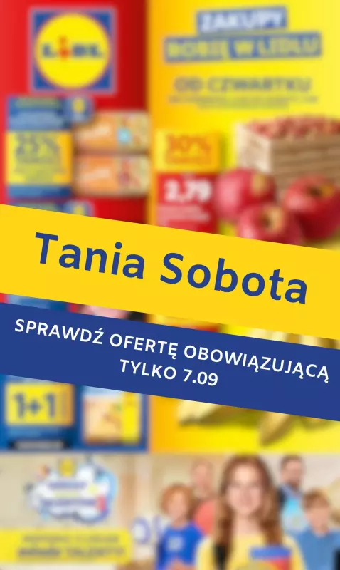 Lidl - gazetka promocyjna Tania sobota w Lidlu! od soboty 07.09 do soboty 07.09