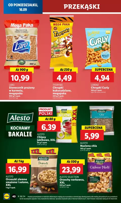 Lidl - gazetka promocyjna Oferta od poniedziałku od poniedziałku 16.09 do środy 18.09 - strona 44