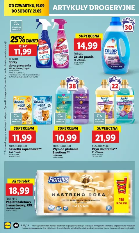 Lidl - gazetka promocyjna Oferta od czwartku od czwartku 19.09 do soboty 21.09 - strona 50