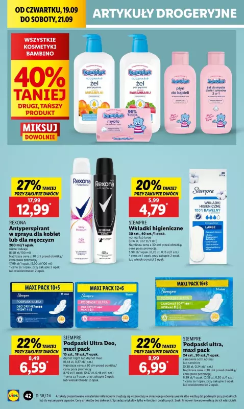 Lidl - gazetka promocyjna Oferta od czwartku od czwartku 19.09 do soboty 21.09 - strona 46