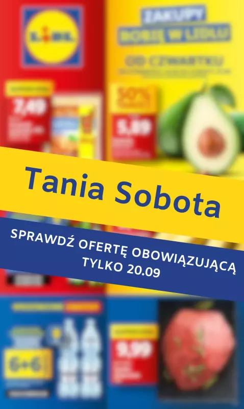 Lidl - gazetka promocyjna Tania sobota w Lidlu! od soboty 21.09 do soboty 21.09