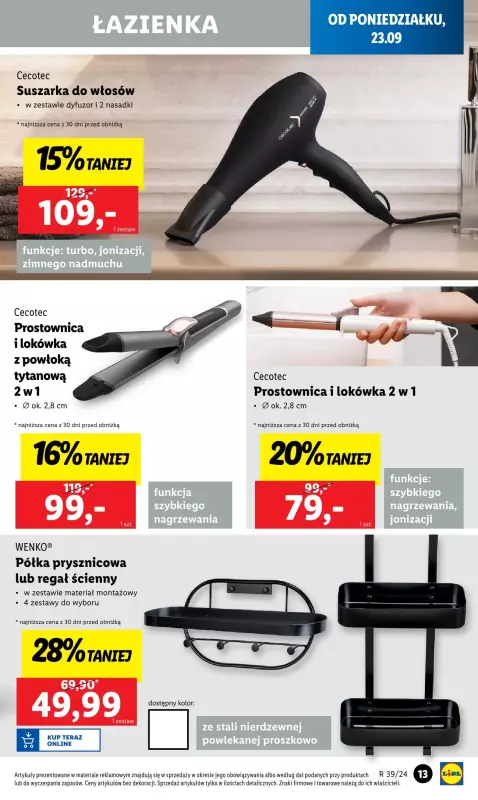 Lidl - gazetka promocyjna Katalog od poniedziałku 23.09 do soboty 28.09 - strona 17