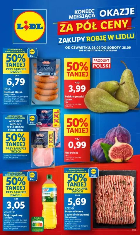 Lidl - gazetka promocyjna Oferta od czwartku od czwartku 26.09 do soboty 28.09