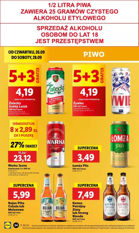 Lidl - gazetka promocyjna Oferta od czwartku od czwartku 26.09 do soboty 28.09 - strona 40