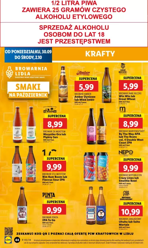 Lidl - gazetka promocyjna Oferta od poniedziałku od poniedziałku 30.09 do środy 02.10 - strona 50