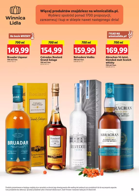 Lidl - gazetka promocyjna KATALOG ALKOHOLI MOCNYCH  do soboty 26.10 - strona 15