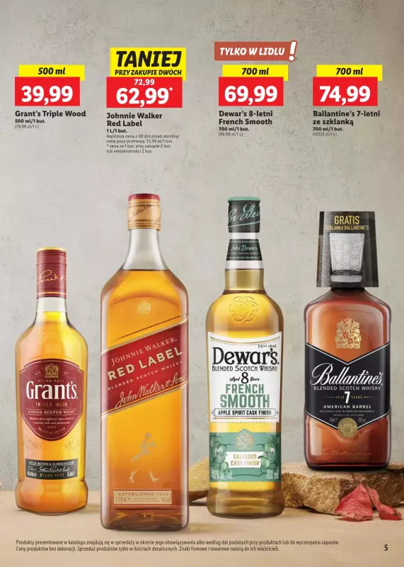 Lidl - gazetka promocyjna KATALOG ALKOHOLI MOCNYCH  do soboty 26.10 - strona 5