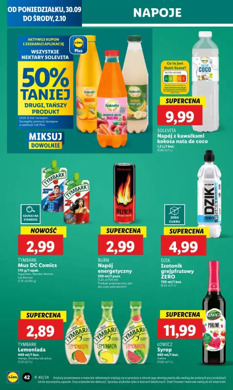 Lidl - gazetka promocyjna Oferta od poniedziałku od poniedziałku 30.09 do środy 02.10 - strona 48