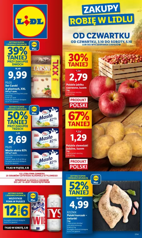 Lidl - gazetka promocyjna Oferta od czwartku od czwartku 03.10 do soboty 05.10