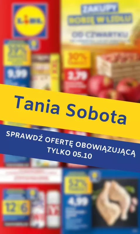 Lidl - gazetka promocyjna Tania sobota w Lidlu! od soboty 05.10 do soboty 05.10