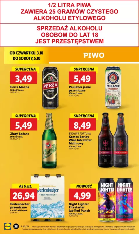 Lidl - gazetka promocyjna Oferta od czwartku od czwartku 03.10 do soboty 05.10 - strona 44