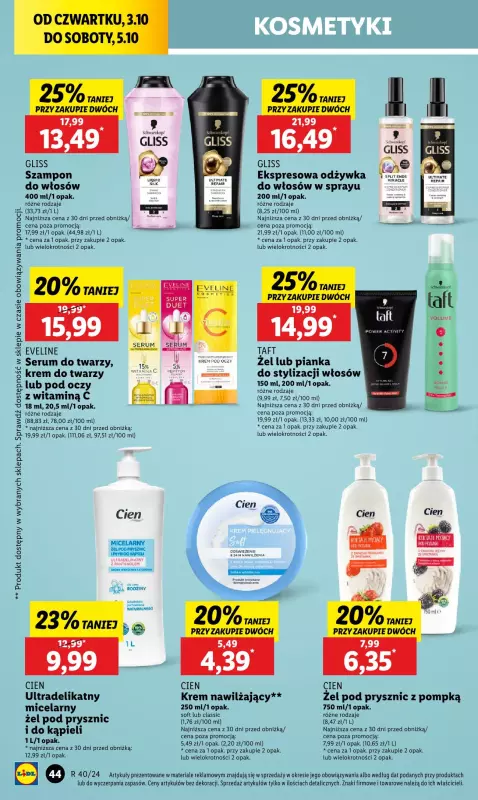 Lidl - gazetka promocyjna Oferta od czwartku od czwartku 03.10 do soboty 05.10 - strona 50