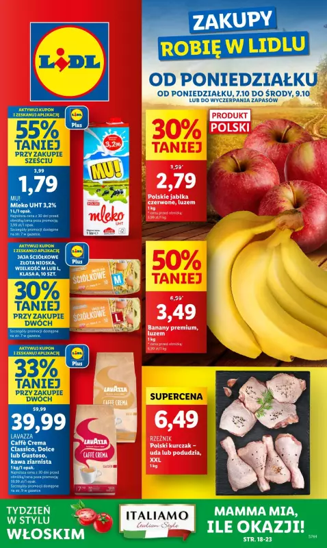 Lidl - gazetka promocyjna Oferta od poniedziałku od poniedziałku 07.10 do środy 09.10