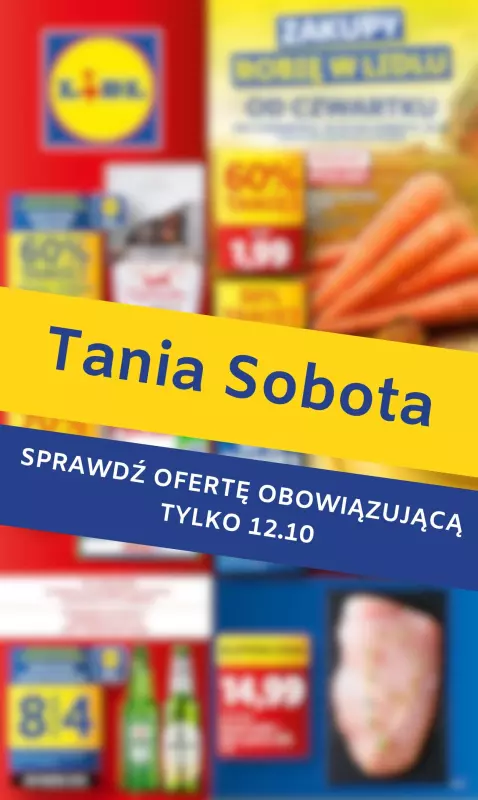 Lidl - gazetka promocyjna Tania sobota w Lidlu! od soboty 12.10 do soboty 12.10