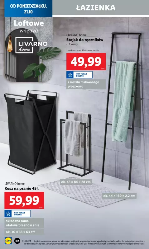 Lidl - gazetka promocyjna Katalog od poniedziałku 21.10 do soboty 26.10 - strona 22