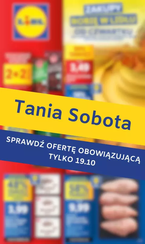 Lidl - gazetka promocyjna Tania sobota w Lidlu! od soboty 19.10 do soboty 19.10