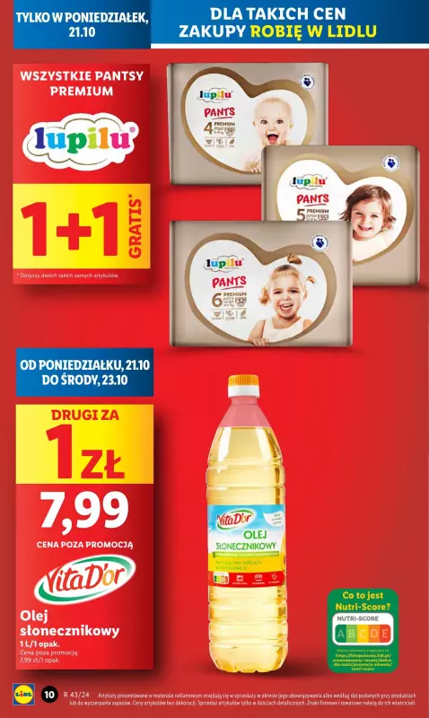 Lidl - gazetka promocyjna Oferta od poniedziałku od poniedziałku 21.10 do środy 23.10 - strona 10