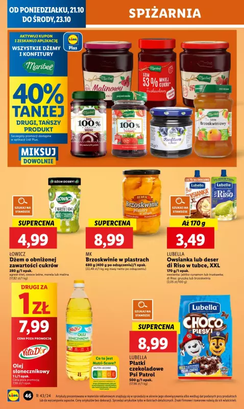 Lidl - gazetka promocyjna Oferta od poniedziałku od poniedziałku 21.10 do środy 23.10 - strona 52