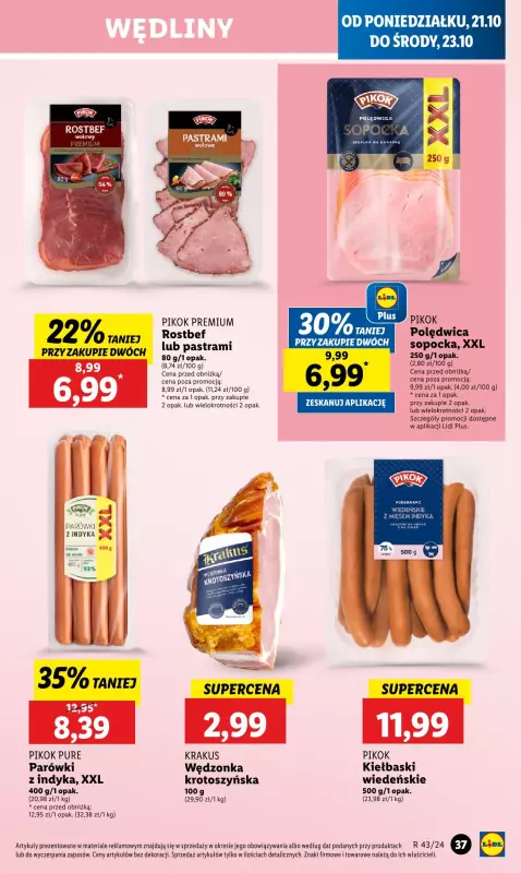 Lidl - gazetka promocyjna Oferta od poniedziałku od poniedziałku 21.10 do środy 23.10 - strona 41