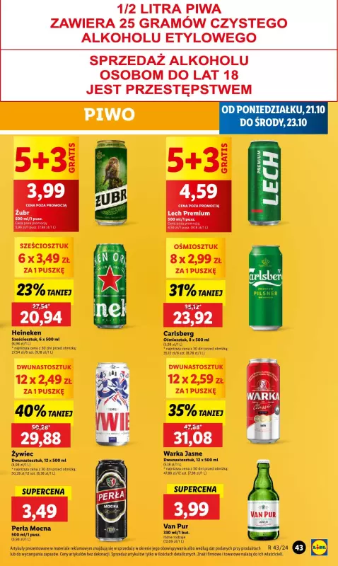 Lidl - gazetka promocyjna Oferta od poniedziałku od poniedziałku 21.10 do środy 23.10 - strona 47