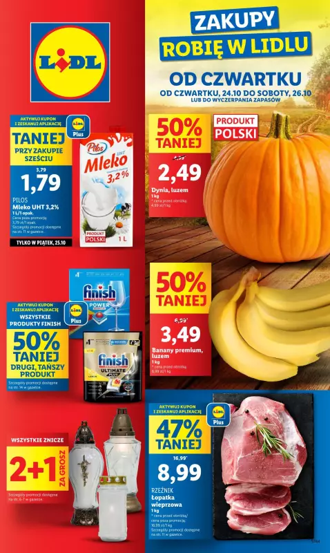 Lidl - gazetka promocyjna Oferta od czwartku od czwartku 24.10 do soboty 26.10