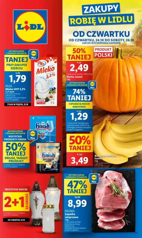 Lidl - gazetka promocyjna Oferta od czwartku od czwartku 24.10 do soboty 26.10