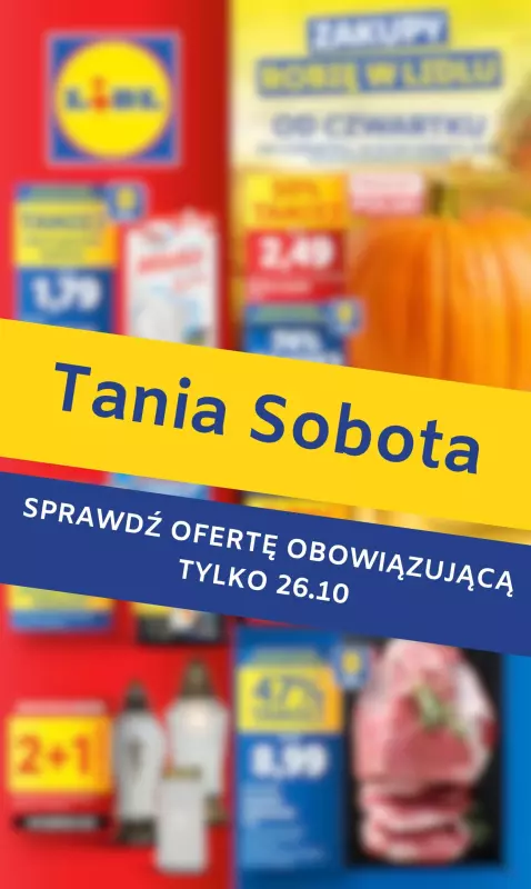 Lidl - gazetka promocyjna Tania sobota w Lidlu! od soboty 26.10 do soboty 26.10